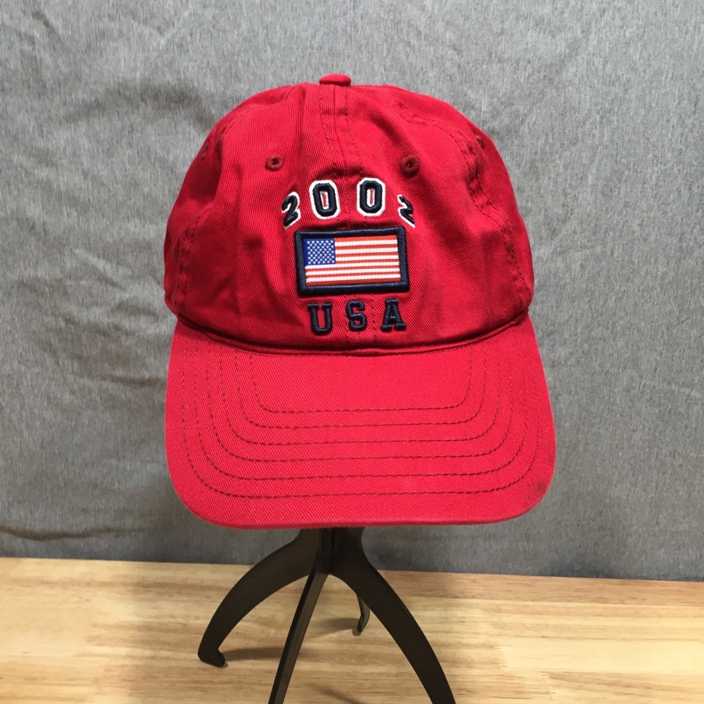 Arizona‎ Jean Co Mens Baseball Cap 2002 USA Flag Patch OSFA Red Fair